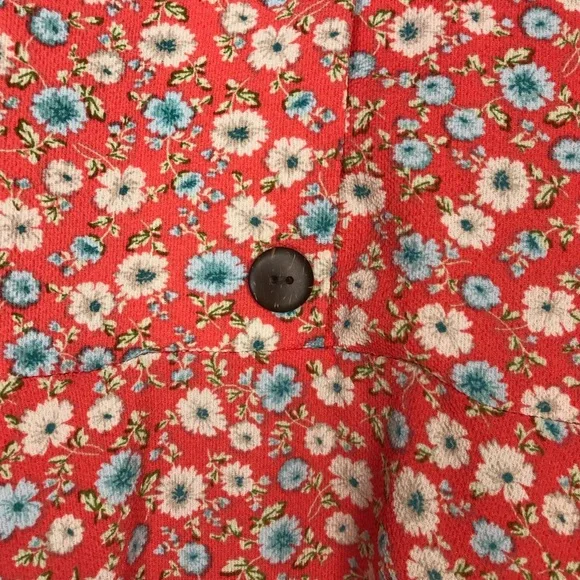 NWOT Orange & Blue Floral Tiered Maxi Dress - Picture 11 of 14